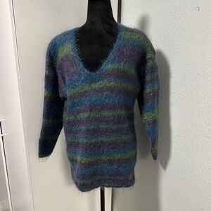 The Limited Multicolor Striped V-Neck Sweater